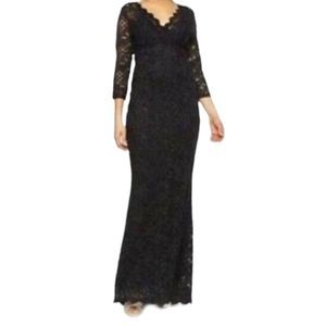 Blu Sage Navy Lace Gown 8 NWT